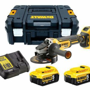 DEWALT KAMPINIS ŠLIFUOKLIS 125mm 18V DCG405P3 3x5,0Ah BL