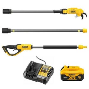 DEWALT 18V AKUMULIATORINĖ ŠAKŲ ŽIRKLĖS SU KOTU DCMPP569P1 1x5,0Ah