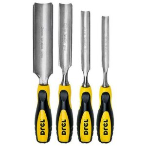 DREL PUSIAAPVALIŲ KALTŲ MEDIENAI RINKINYS 4 vnt. 14/18/24/38mm