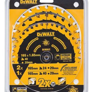 DEWALT diskinis pjūklas EX kompl. 3 vnt. 2x165x20x24d, 165x20x40d - Image 1
