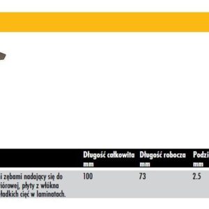 DEWALT PJŪKLELIS SIAURAPJŪKLIUI 100x2,5mm T101BR MEDIENA/PLOKŠTĖ /5vnt.