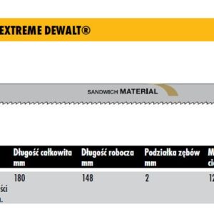 DEWALT PJŪKLELIS SIAURAPJŪKLIUI 180x2mm T718BF DAUGIASLUOKSNĖMS PLOKŠTĖMS /5vnt.