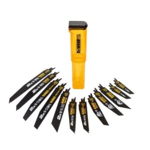 DEWALT PJŪKLELIAI SLUOKSNINIAMS PJŪKLAMS MIX 12vnt. EXTREME + DĖŽUTĖ