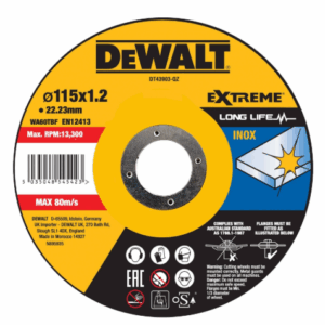 DEWALT DISKAS METALUI 115x1,2mm INOX