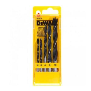 DEWALT GRĄŽTAS MEDIENAI RINKINYS 5vnt. 4/5/6/8/10mm
