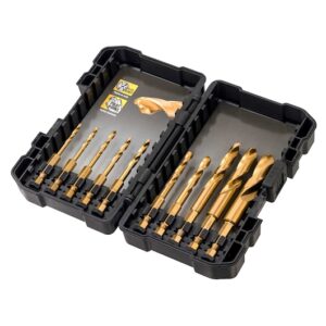 DEWALT METALO GRĄŽTŲ HSS-TIN RINKINYS 10 vnt. HEX EXTREME IMPACT 3-12mm