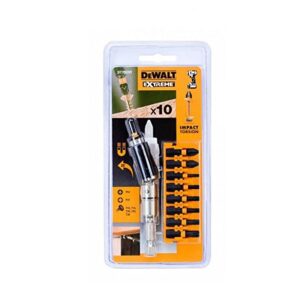 DEWALT ANTGALIŲ RINKINYS 10 vnt. TORSION + SUKAMASIS LAIKIKLIS 20