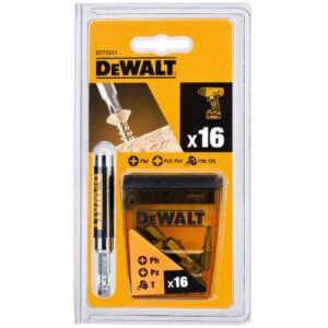 DEWALT ANTGALIŲ RINKINYS+LAIKIKLIS 16VNT.
