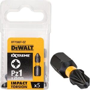 DEWALT SMŪGINIS ANTGALIS PZ1x25 /5vnt. EXTREME IMPACT TORSION