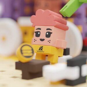 „Marioinex Mini Waffle“ konstruktoriaus kaladėlės – „Miestas“: Food Truck, 148 dalių