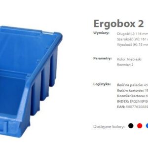 PATROL ERGOBOX 2 MĖLYNA 116 x 161 x 75