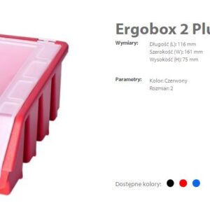 PATROL ERGOBOX PLUS 2 RAUDONA 118 x 161 x 75