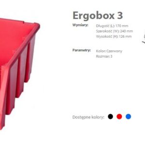 PATROL ERGOBOX 3 RAUDONA 170 x 240 x 126