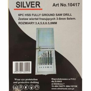 SILVER FREZAVIMO GRĄŽTŲ RINKINYS 6vnt. 3-8mm…