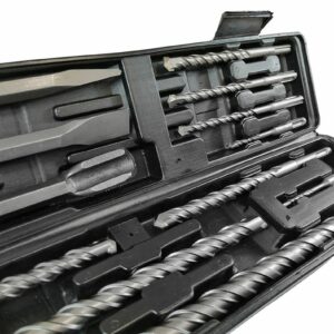 SILVER SDS+ grąžtų ir kaltų rinkinys 12 vnt./lagaminas