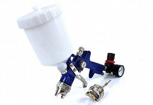 SIDABRINIS DAŽYMO PISTOLETAS SU MANOMETRU 1,4mm H-827