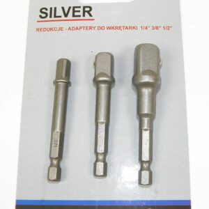 SILVER ANTGALIS VARŽTAMS LAIKIKLIS GALVUTĖMS RINKINYS 1/4-3/8-1/2