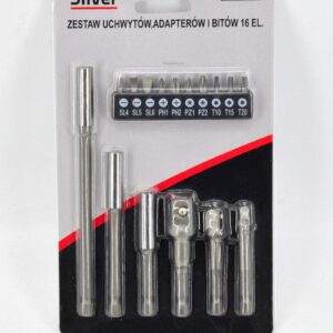 SIDABRINIS ADAPTERIS HEX GALVUTĖMS, RINKINYS / 16 vnt.
