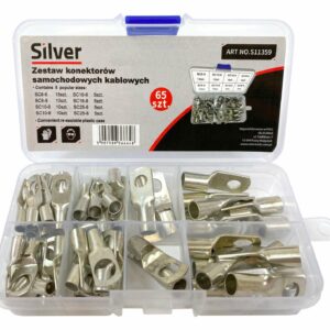 SILVER KABELIŲ ANTGALIAI SU ŽIEDELIU 65vnt. /