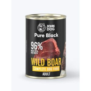 JOHN DOG Pure Black Šernas - drėgnas ėdalas šunims - 800g
