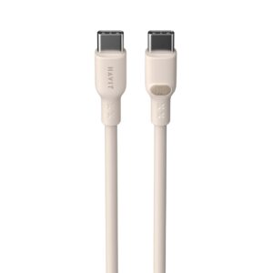 Havit CB6284 - 2,0 m ilgio kabelis iš C tipo USB į C tipo USB (smėlio spalvos) - Image 3
