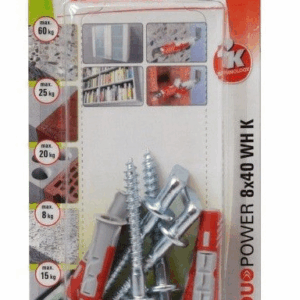 FISCHER KOŁEK DUOPOWER 8x40 SU TIESIU KABLIU /4vnt.