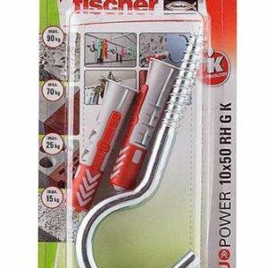FISCHER DUOPOWER 10x50 kaištis su apvaliu kabliu /2vnt.