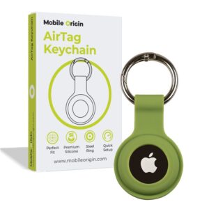 Mobile Origin AirTag KeyChain, žalios spalvos