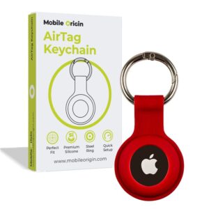 Mobile Origin AirTag KeyChain, raudonos spalvos