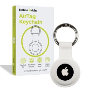 Mobile Origin AirTag KeyChain, baltos spalvos