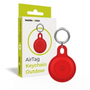 Mobile Origin AirTag Outdoor KeyChain, raudonos spalvos