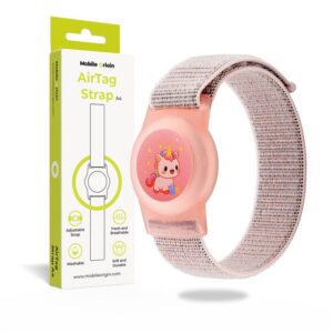 Mobile Origin AirTag apyrankė, rožinės spalvos unicorn