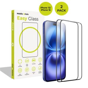 Mobile Origin EasyGlass - Apple iPhone 15/Apple iPhone 16, 2 pack