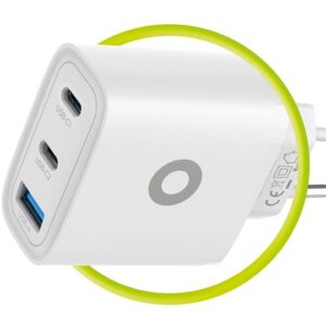Mobile Origin GaN 40W Wall įkroviklis MO13, baltos spalvos 1 USB-A + 2 USB-C - Image 9