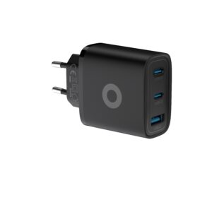 Mobile Origin GaN 40W laidinis įkroviklis MO13, juodos spalvos 1 USB-A + 2 USB-C - Image 3
