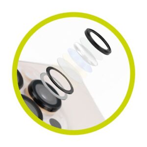 Mobile Origin Easy Lens Guards kameros apsauga, juodos spalvos - Apple iPhone 13 Pro / 13 Pro Max - Image 12