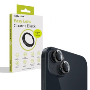 Mobile Origin Easy Lens Guards kameros apsauga, juodos spalvos - Apple iPhone 14 / 14 Plus