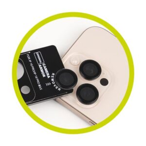 Mobile Origin Easy Lens Guards kameros apsauga, juodos spalvos - Apple iPhone 14 Pro / 14 Pro Max - Image 9