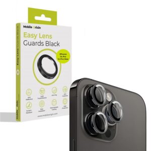 Mobile Origin Easy Lens Guards kameros apsauga, juodos spalvos - Apple iPhone 14 Pro / 14 Pro Max