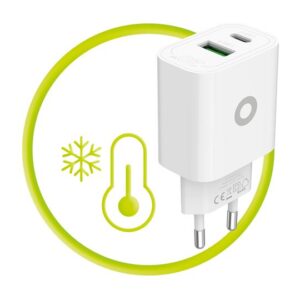 Mobile Origin PD20W Wall įkroviklis MO12, baltos spalvos 1 USB-A + 1 USB-C - Image 3