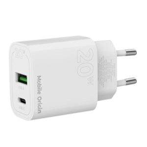 Mobile Origin PD20W Wall įkroviklis MO12, baltos spalvos 1 USB-A + 1 USB-C - Image 14