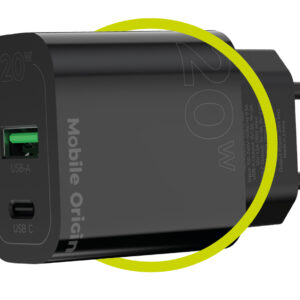 Mobile Origin PD20W laidinis įkroviklis MO12, juodos spalvos 1 USB-A + 1 USB-C - Image 11