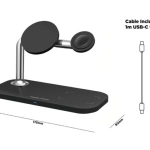 Mobile Origin 3in1 belaidis Magnetic įkroviklis MO1, baltos spalvos - Image 11