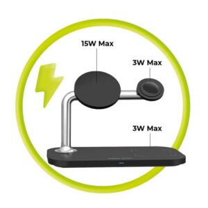 Mobile Origin 3in1 belaidis Magnetic įkroviklis MO1, baltos spalvos - Image 7