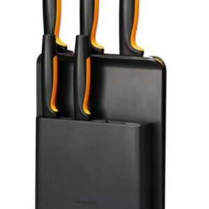 FISKARS 5 peilių rinkinys juodame stove FF .