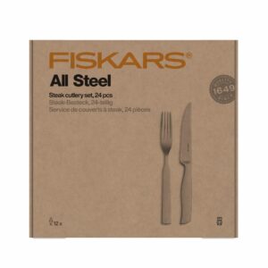 FISKARS STEIKO STALO ĮRANKIŲ RINKINYS 24 vnt. ALL STEEL