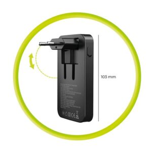 Mobile Origin 65W GaN III Slim įkroviklis dual USB-C, Single USB-A juodos spalvos - Image 12