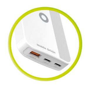 Mobile Origin 65W GaN III Slim įkroviklis dual USB-C, Single USB-A juodos spalvos - Image 4