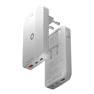 Mobile Origin 65W GaN III Slim įkroviklis dual USB-C, Single USB-A baltos spalvos - Image 4