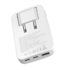 Mobile Origin 65W GaN III Slim įkroviklis dual USB-C, Single USB-A baltos spalvos - Image 9